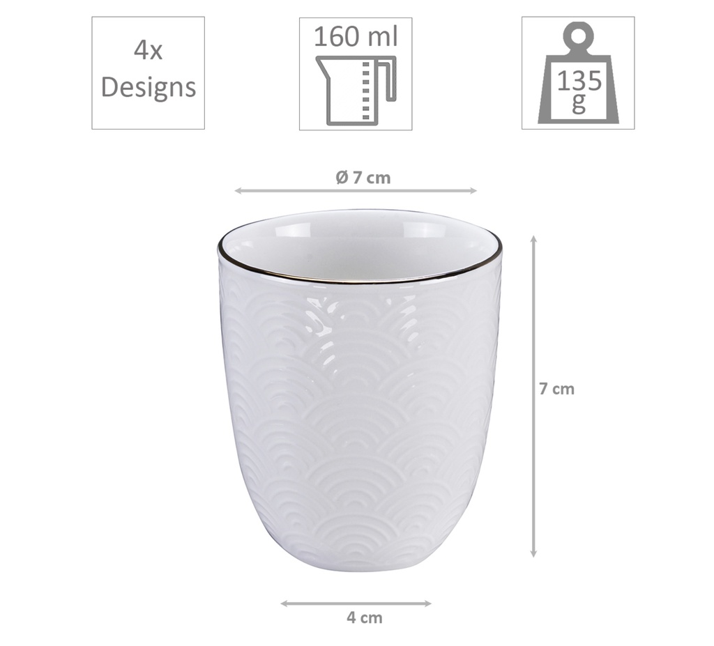 Coffret 4Tasses de thé B Nippon 170 ml TDS