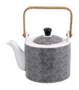 Coffret Théière 800 ml + 4 tasses Noir/Blanc TDS