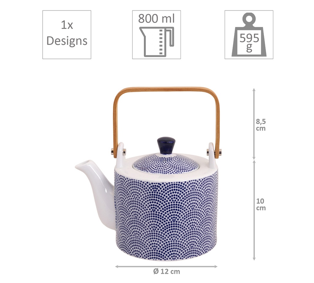 Théière Nippon bleue 800 ml TDS 