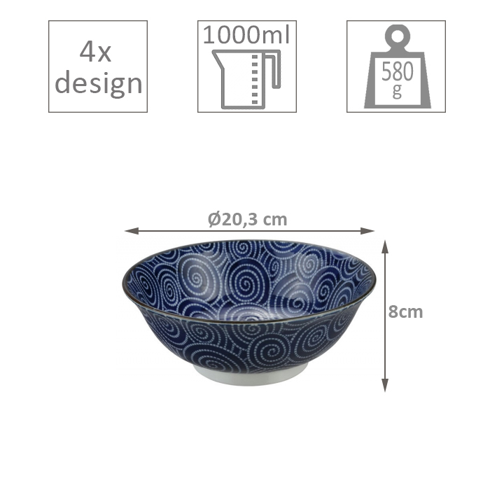 Kotobuki Tokugawa Bol Bleu Ramen 20,3 x 8 cm TDS 