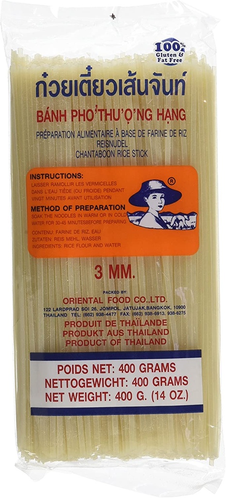 [RNF2018-104] Rice Stick 3mm - Straight 400 Gr FARMER