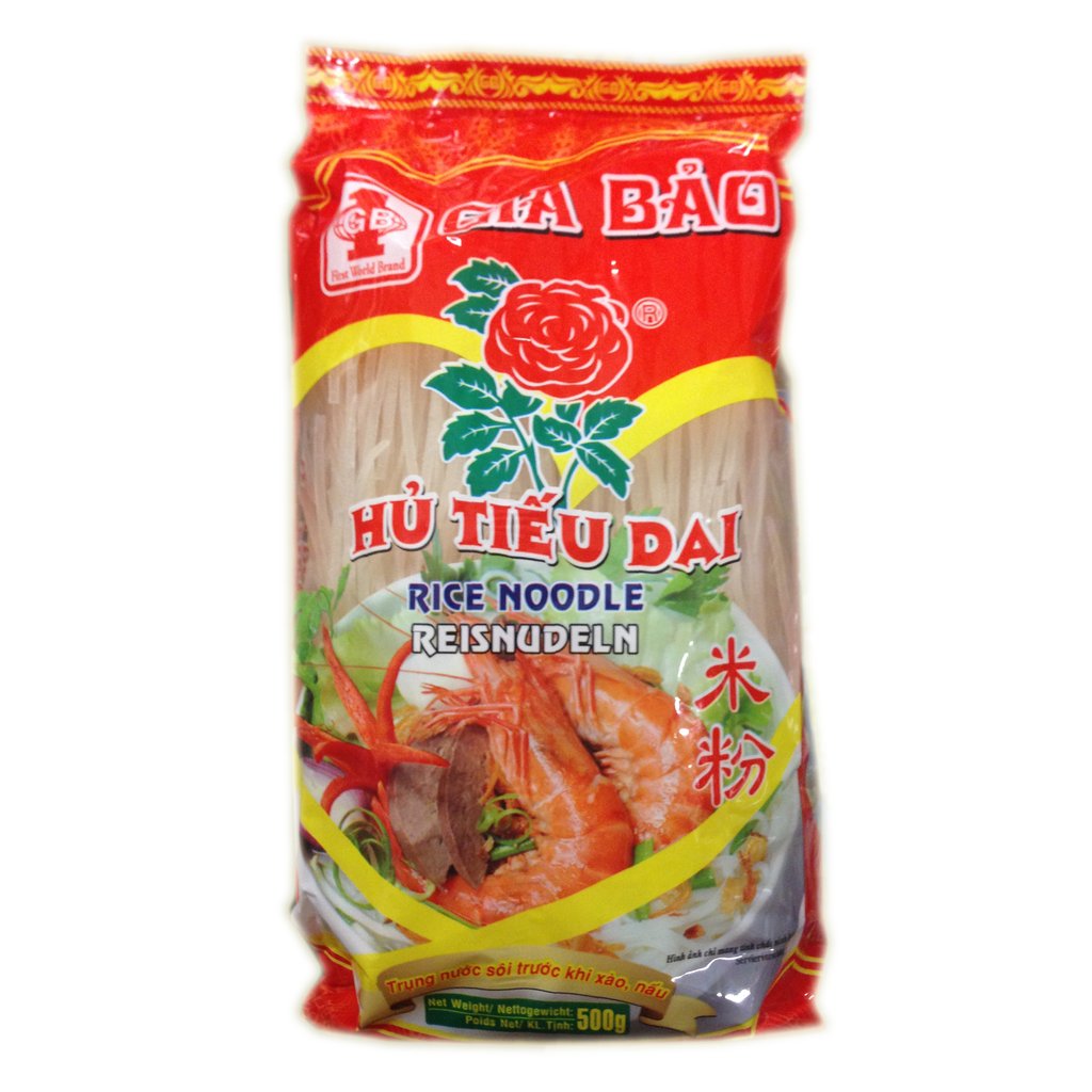 [RNF2018-127] Rice Noodle - Hu Tieu Dai - 2,5mm 500 Gr GIA BAO