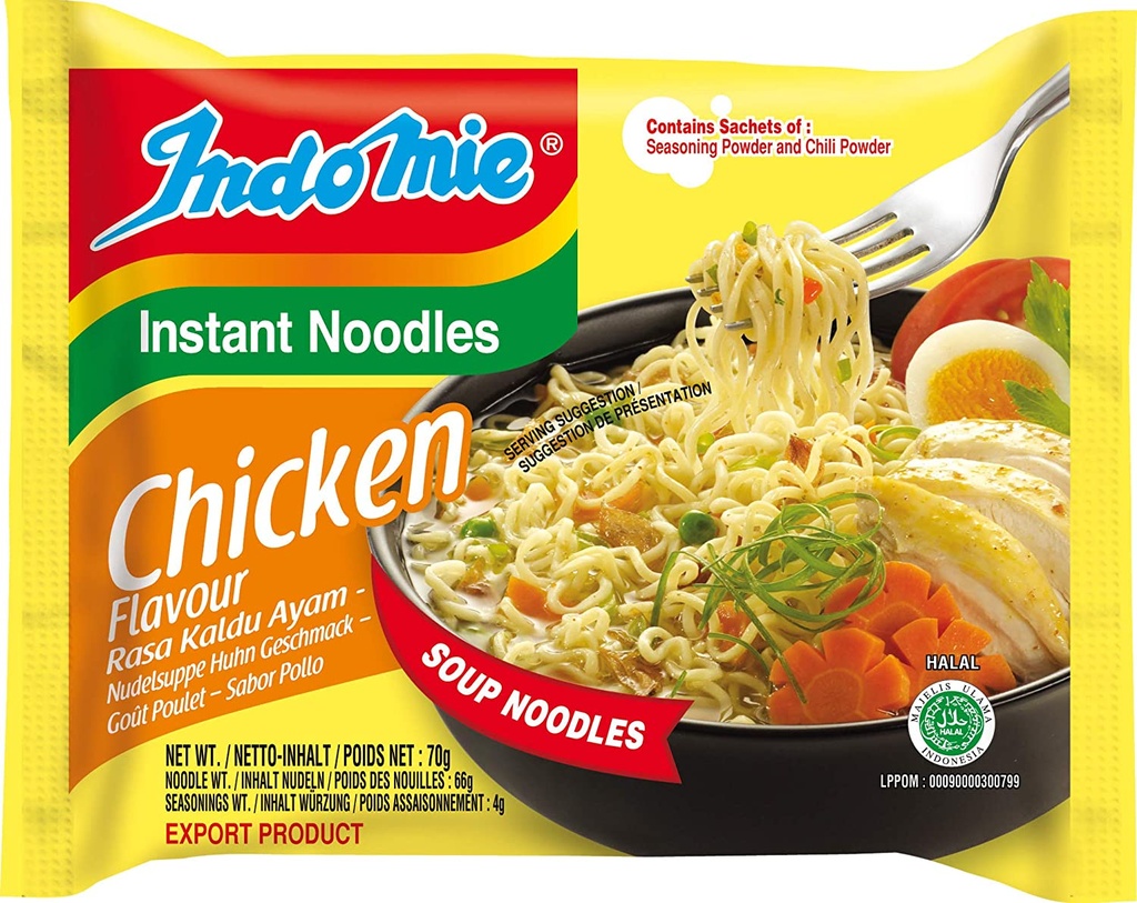 Instant Noodle Soup Chicken 70 Gr INDOMIE