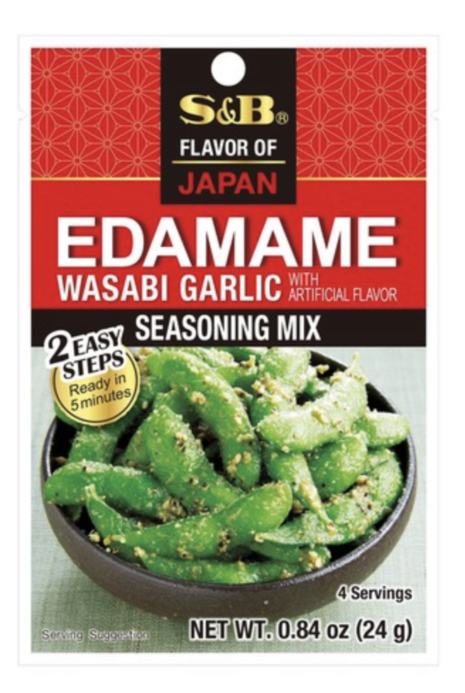 Mélange d'assaison. Edamame Wasabi Ail 24 Gr S&B
