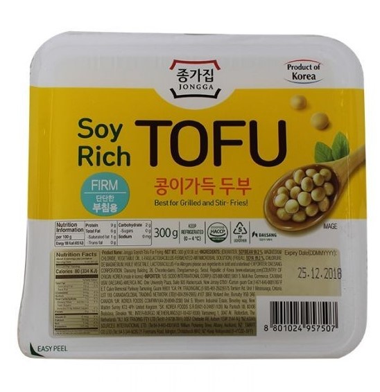 [FR1979-025] Soyrich Tofu for Frying  <1°C 300 Gr JONGGA