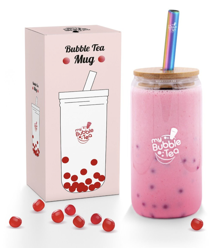 [NF2020-014] Mug Transparente (450-500ml) Avec Couvercle Bambou + Paille Inox PHILEAS LOUNGE