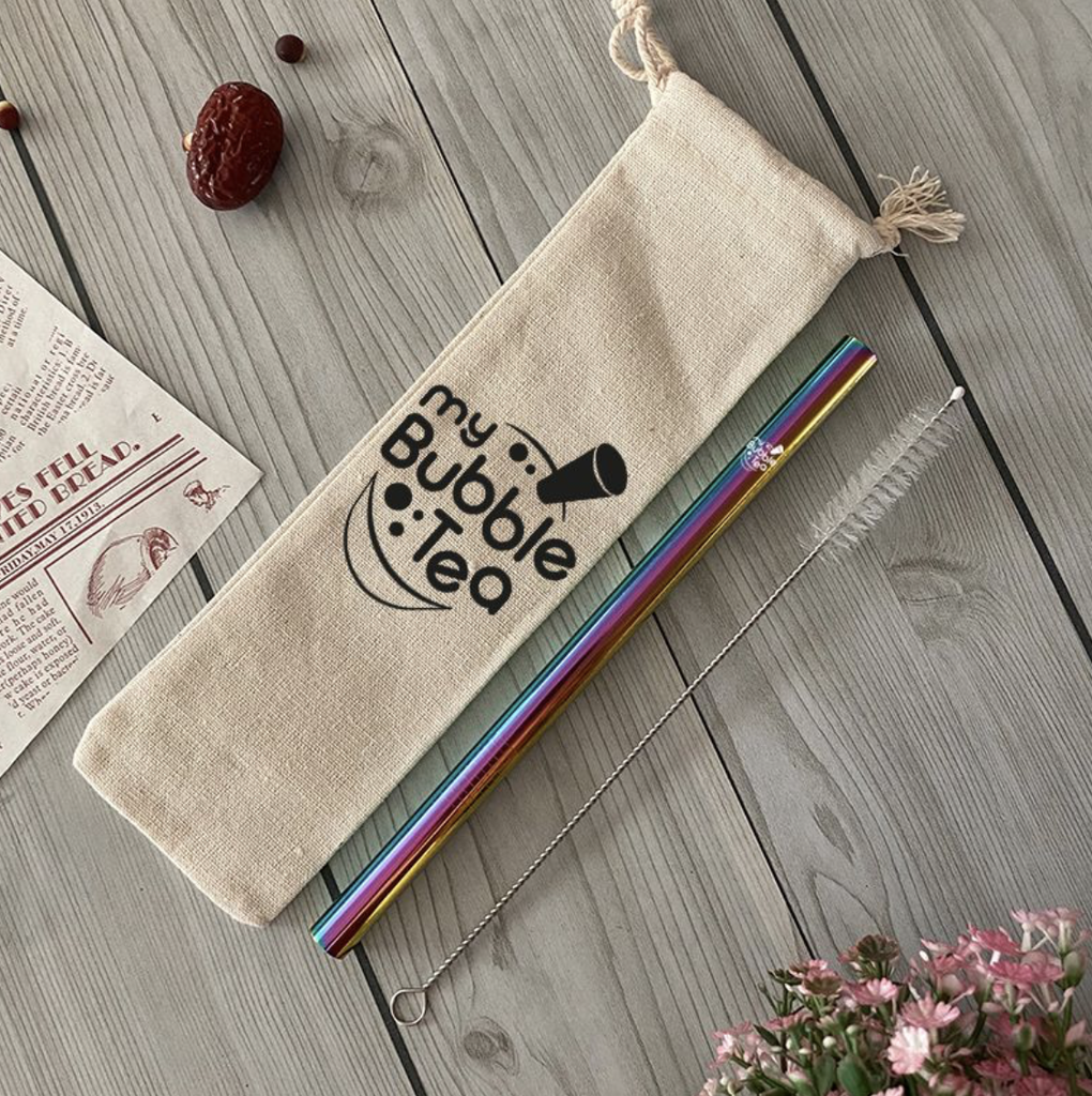 [NF2020-16] Set Paille Bubble Tea réutilisable - Inox Color Rainbow PHILEAS LOUNGE