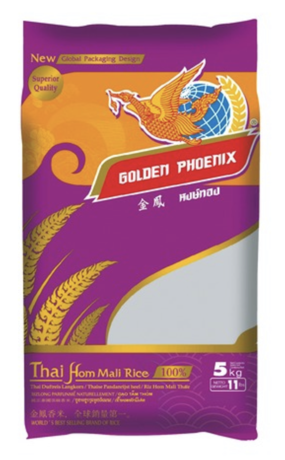 [RNF2018-210] Thai Jasmine Rice (Fragrant Rice) 5 Kg GOLDEN PHOENIX