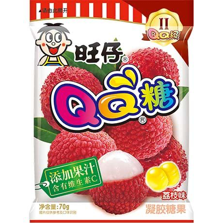 QQ Gummy Bonbons Gommeux Lychee 70 Gr WANT WANT