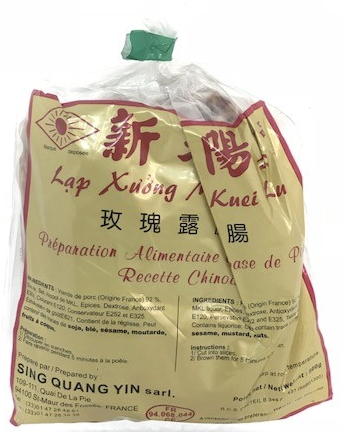 [FR1979-048] Saucisses aux Mei Kuei Lu 500 Gr SING QUANG YIN