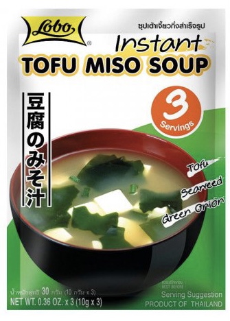 Instant.Tofu miso soupe 30 Gr LOBO