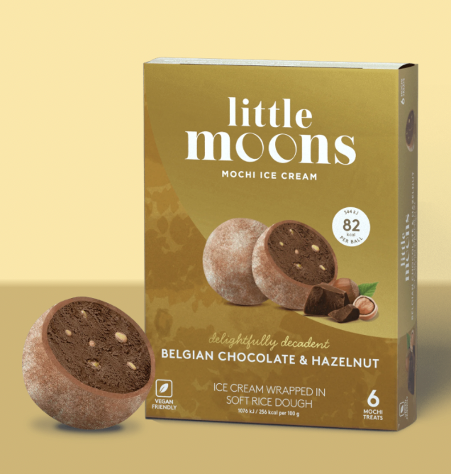 Vegan Mochi au Chocolat et aux Noisettes <-18°C 192 Gr LITTLE MOONS 