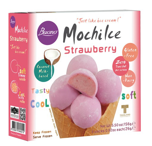 Mochi Ice with Fraise Flavour 156 Gr BUONO