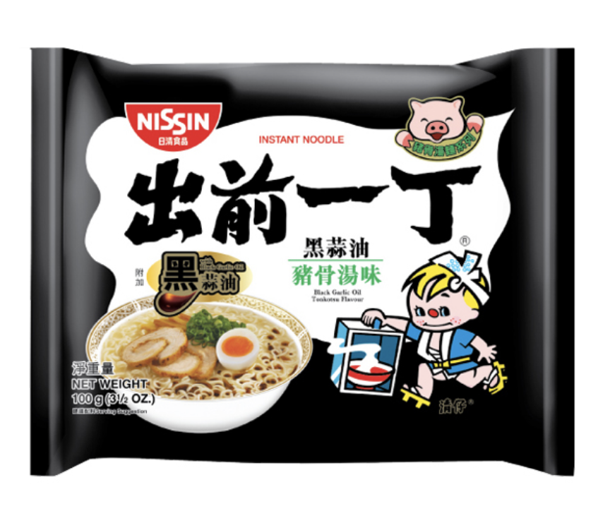 Demae Ramen Black Garlic Oil Tonkotsu  100 Gr Nissin 