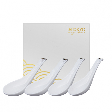 Nippon White Gold Rim Spoon Set 1pcs 13.8x4.8cm TDS