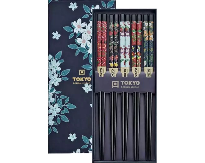 [NF2020-066] Chopsticks Giftset Cherry Blossom Blue - 5 Pair TDS