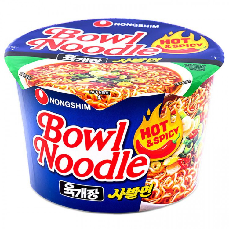 Instant Bowl Noodle Hot & Spicy  100 Gr NONGSHIM 