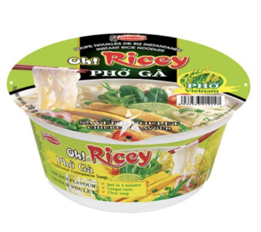 [RNF2018-326] OR Inst. Rice Noodle Chicken Bowl 71 Gr ACECOOK