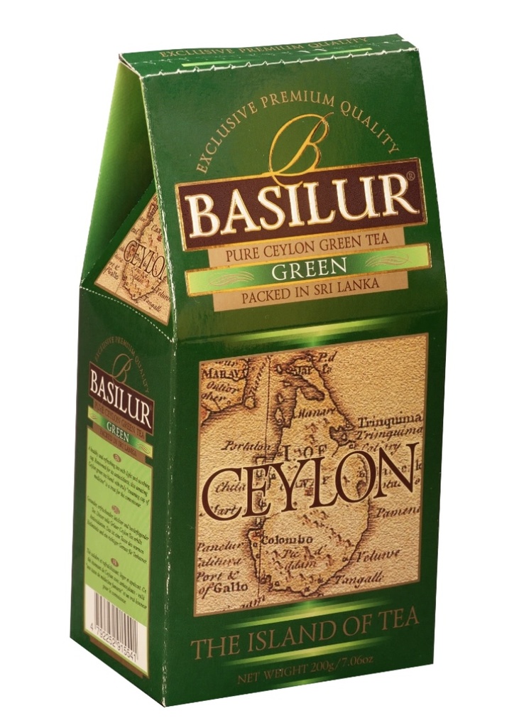 [BL2013-177] Green Tea 100% Ceylon 200 Gr BASILUR
