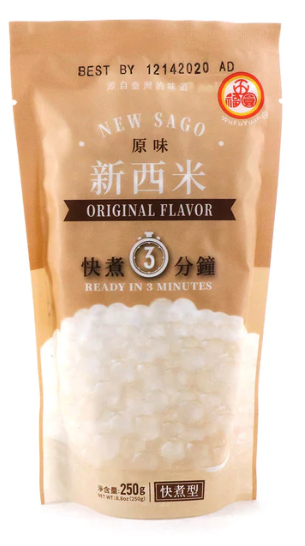 [PS2019-92] New Sago Pearls Topping Original 250 Gr WFY