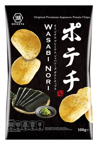 [CS2020-214] Chips de Pommes de Terre Wasabi Nori 100 Gr KOIKEYA