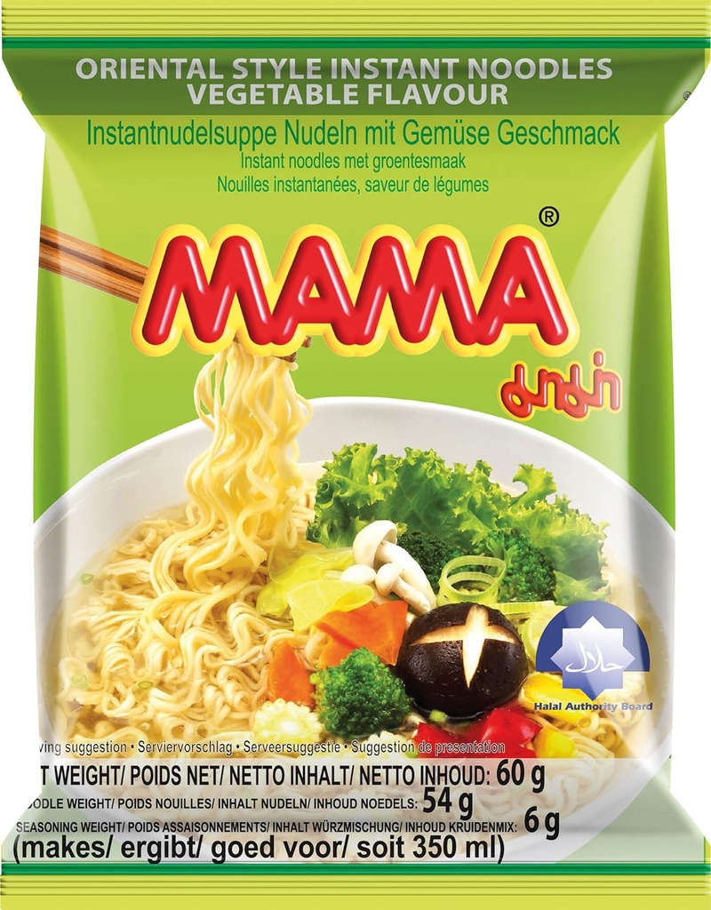 [RNF2018-378] Nouilles Instant de Blé Entier Légumes 60 Gr MAMA