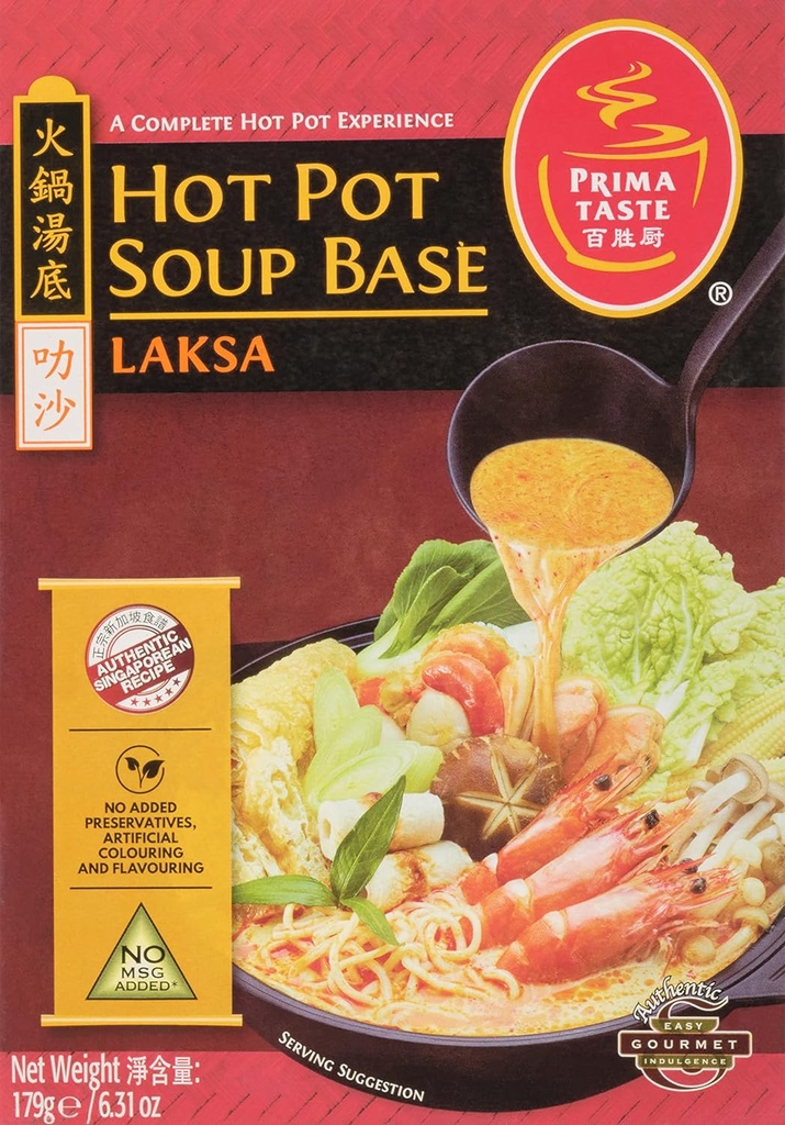 [PS2019-100] Laksa Hot Pot Soup Base 179 Gr PRIMA TASTE
