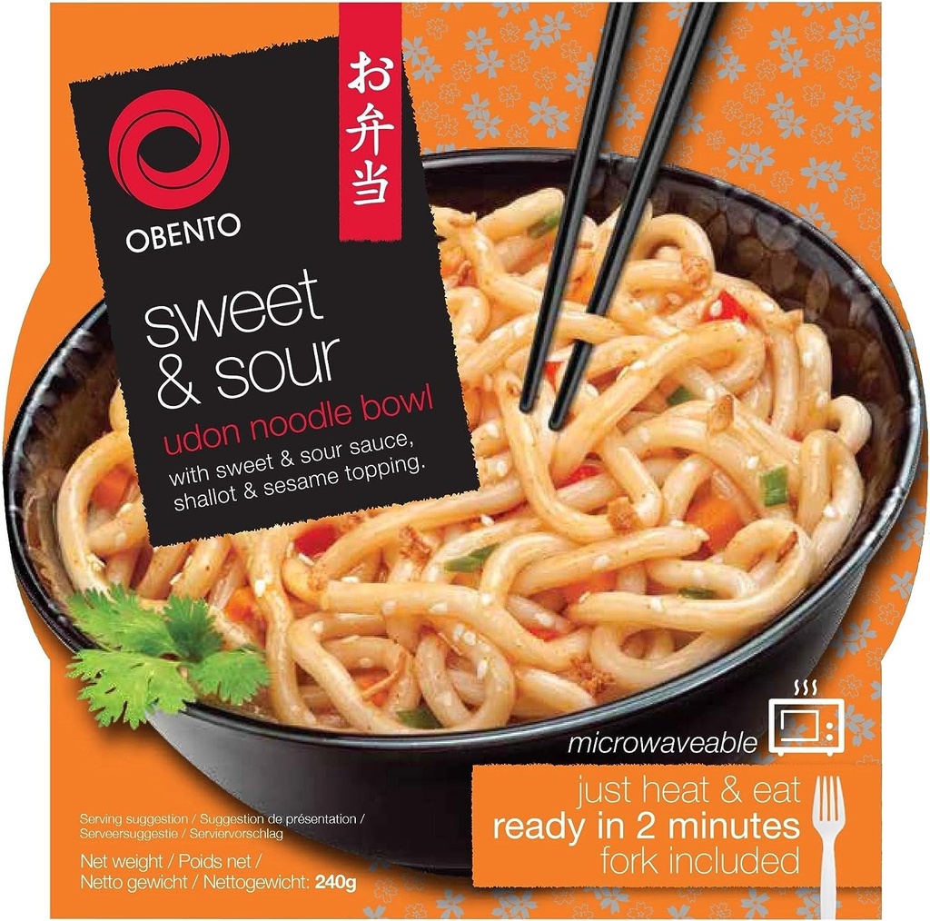 [RNF2018-380] Sweet & Sour Udon Noodle Bowl 240 Gr OBENTO