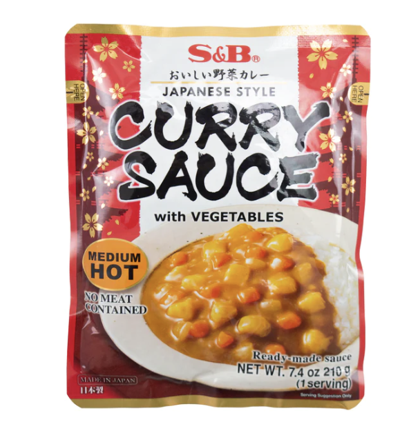 SAUCE WITH VEGETABLES Medium Hot 210 Gr S&B