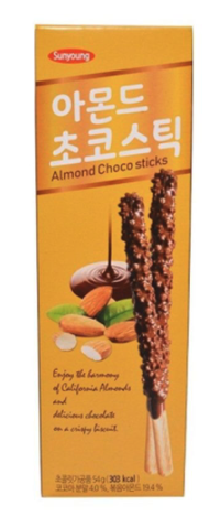 Gros Bâtonnets de Chocolat Amande 54 Gr SUNYOUNG
