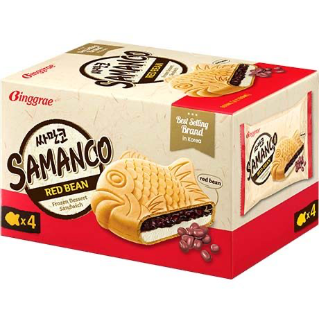 [SG2020-254] Sandwich Glacé Samanco RedBean 96,7 Gr BINGGRAE 