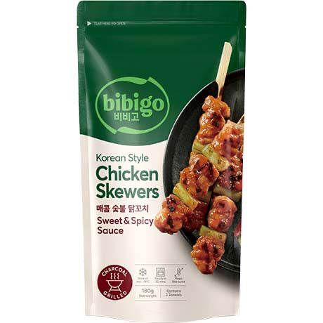 Chicken Skewers Sweet & Spicy 180 Gr BIBIGO