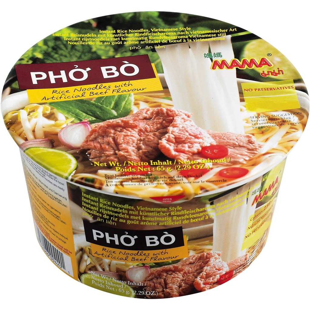 [RNF2018-010] Instant Rice Noodle Pho Bo Bowl 65 Gr MAMA