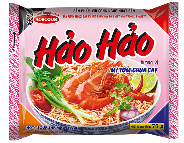 Hao Hao Instant Noodle Shrimp 77 Gr ACECOOK